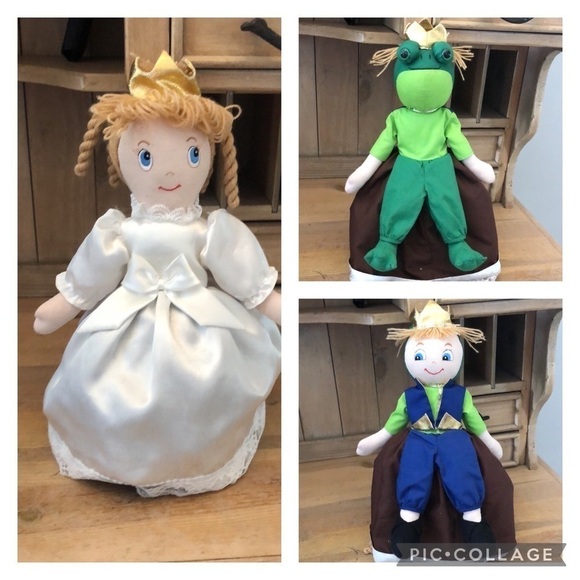 Frog Prince Princess Reversible Puppet 3-in-1 Topsy Turvy Fairy Tale Imagination - Picture 1 of 11